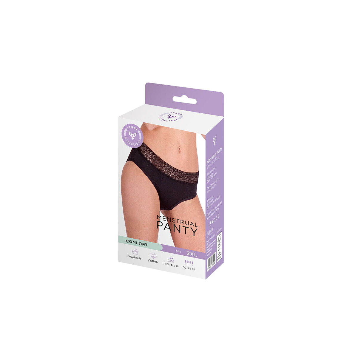 Menstrual panties Femme Republique Black Menstrual panties Femme Republique Black
