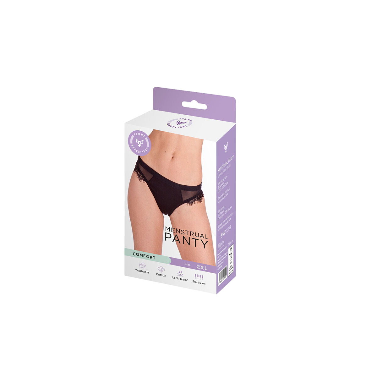 Menstrual panties Femme Republique Black Menstrual panties Femme Republique Black