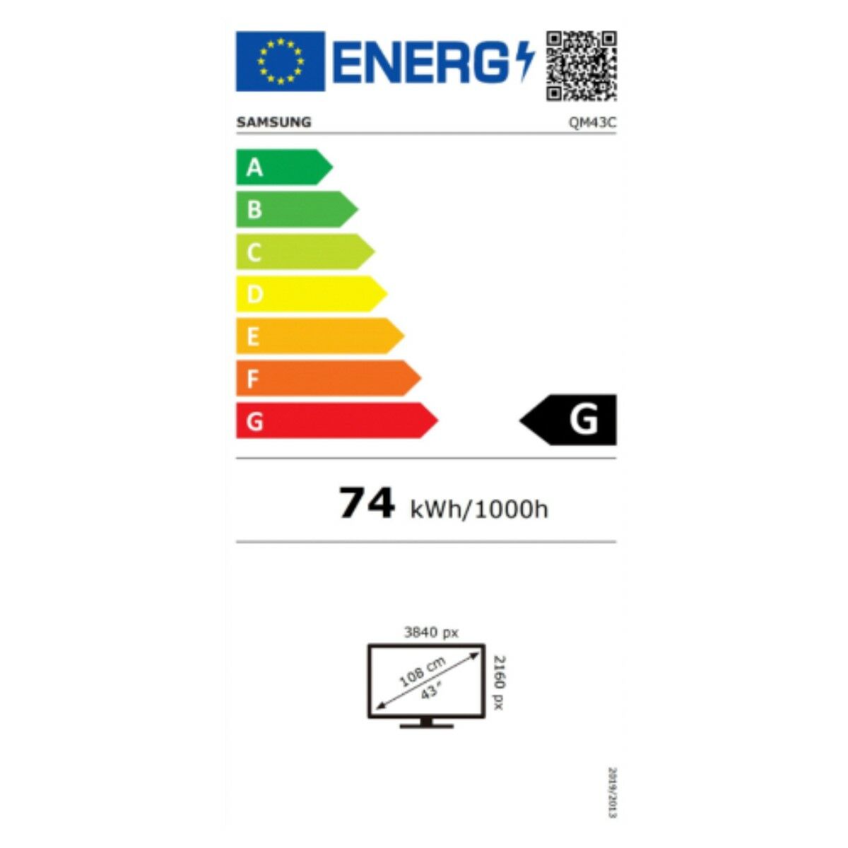 Videowall Monitor Samsung LH43QMCEPGCXEN 4K Ultra HD 43″ LED