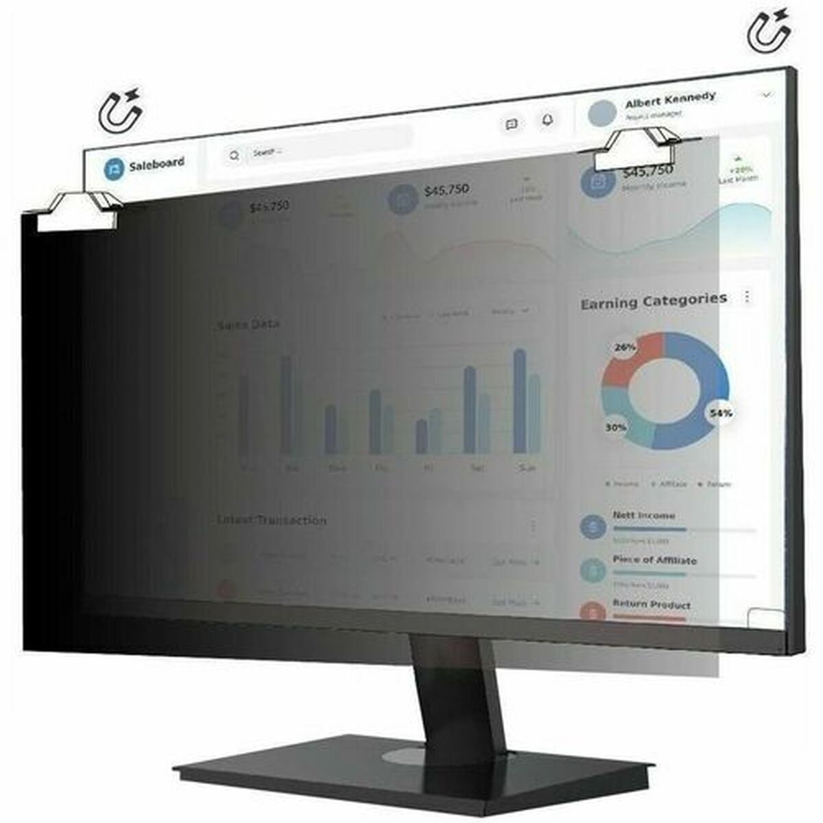 Privacy Filter for Monitor V7 PS240WAM 24″