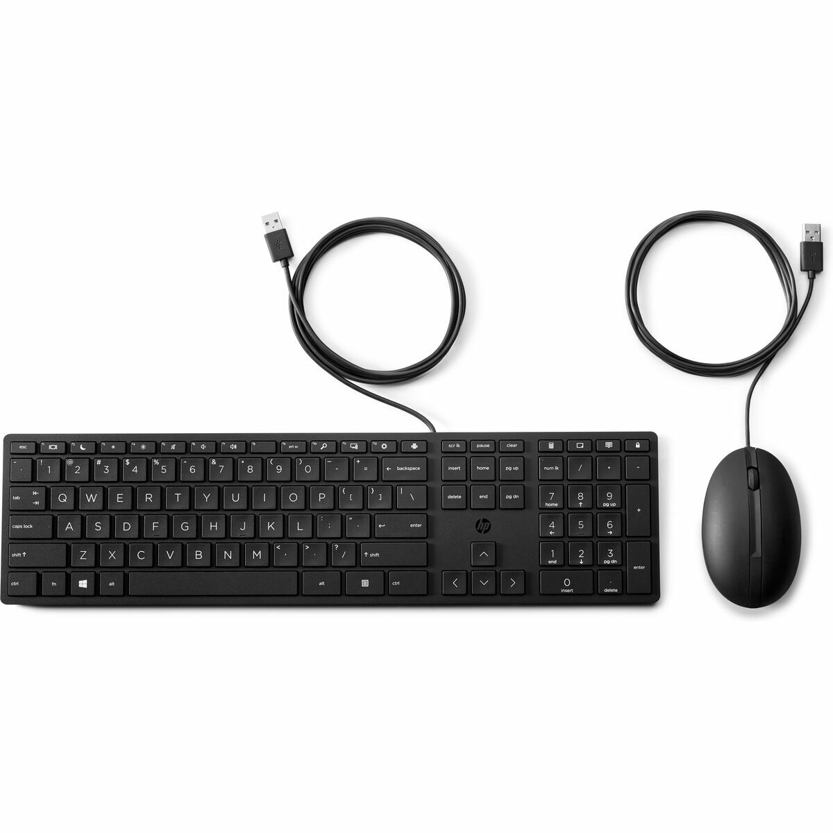 Keyboard and Mouse HP 9SR36UT Black Spanish Qwerty