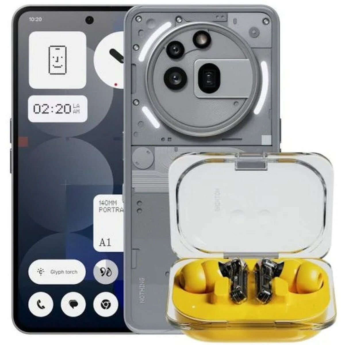 Smartphone Nothing A10400167-BUNDLE2 12 GB RAM 256 GB Yellow Grey Smartphone Nothing A10400167-BUNDLE2 12 GB RAM 256 GB Yellow Grey