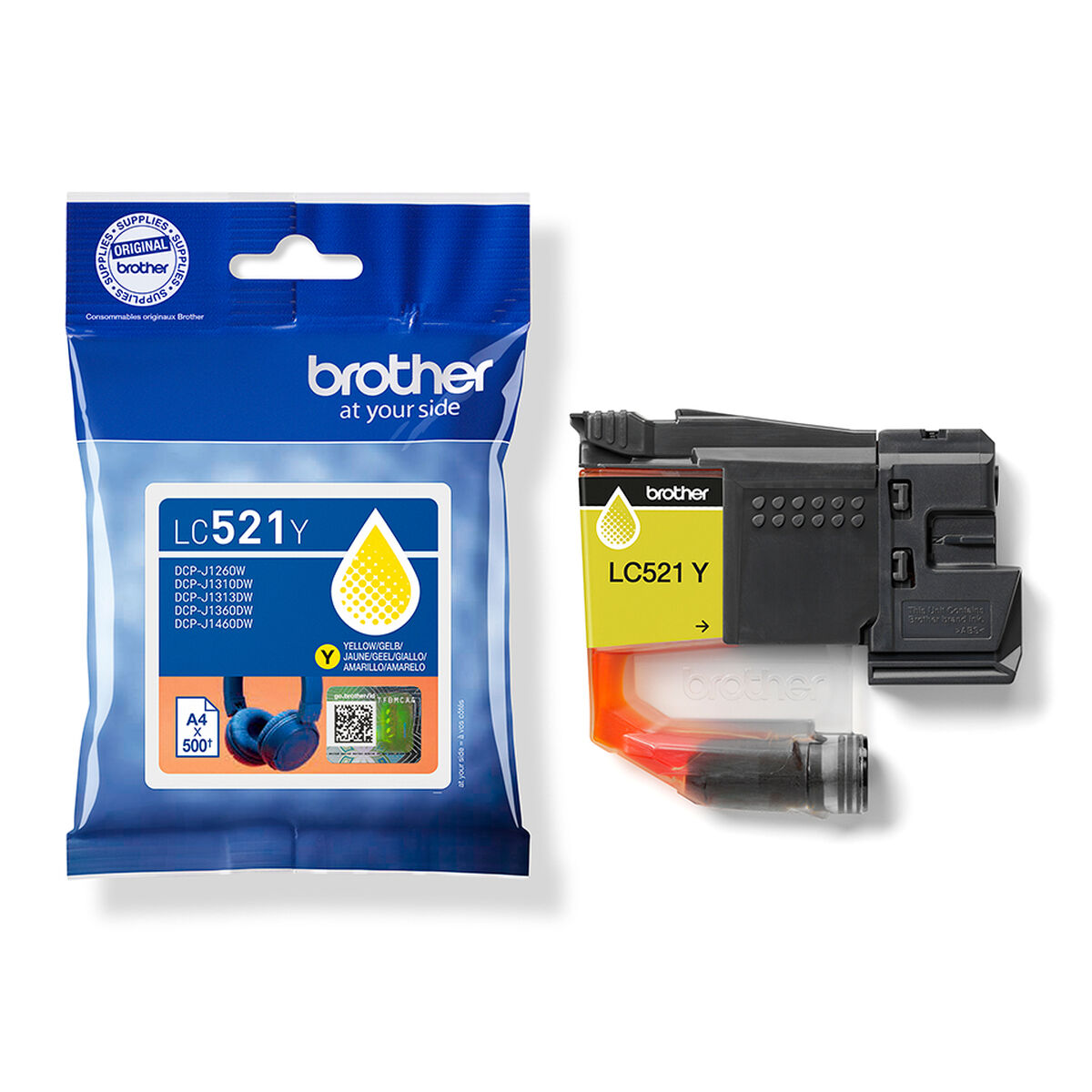 Original Ink Cartridge Brother LC521Y Yellow