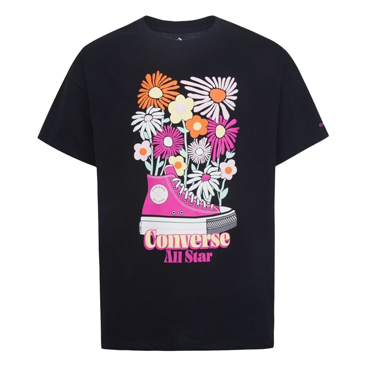 Child’s Short Sleeve T-Shirt Converse Boyfriend Graphicrt Black