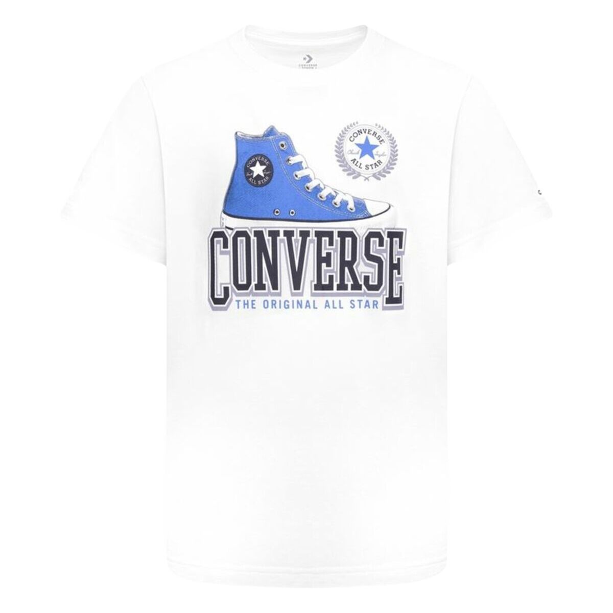 Child’s Short Sleeve T-Shirt Converse Script Sneaker Gfx Sse White Child’s Short Sleeve T-Shirt Converse Script Sneaker Gfx Sse White