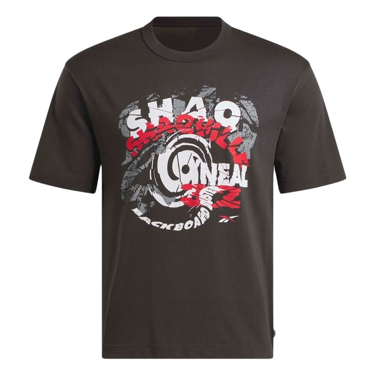 Menâs Short Sleeve T-Shirt Reebok Gs Hs Shaq Spiral Te Black Menâs Short Sleeve T-Shirt Reebok Gs Hs Shaq Spiral Te Black