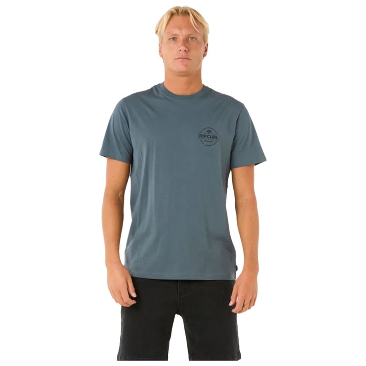 Menâs Short Sleeve T-Shirt Rip Curl Staple Tee Menâs Short Sleeve T-Shirt Rip Curl Staple Tee