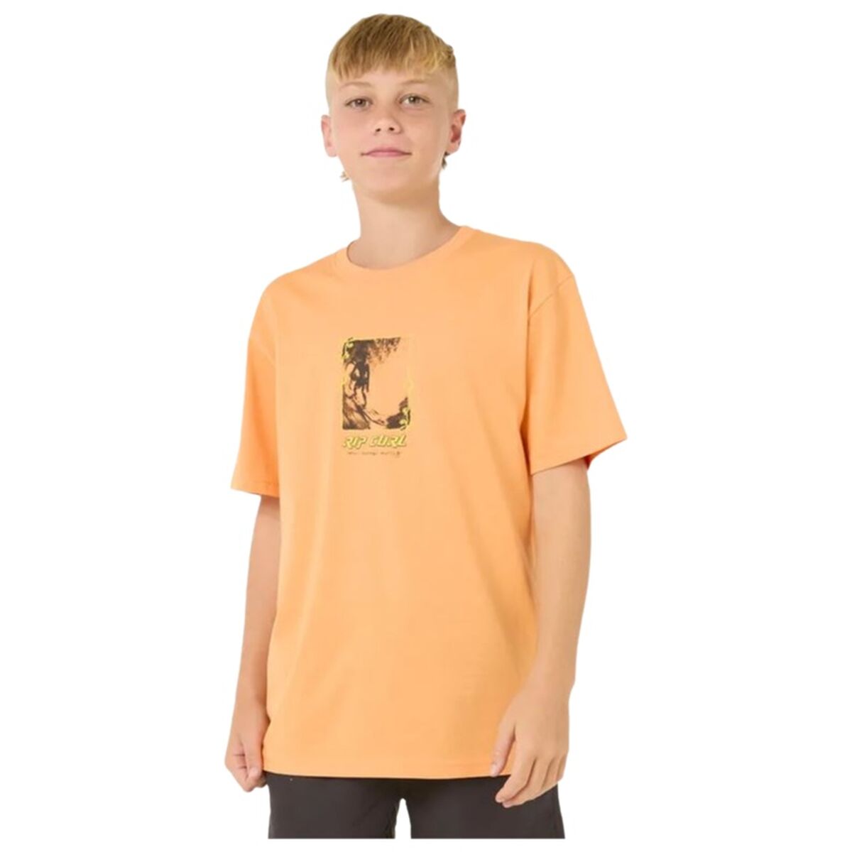 Child’s Short Sleeve T-Shirt Rip Curl Raw Energy Frame Tee Orange Child’s Short Sleeve T-Shirt Rip Curl Raw Energy Frame Tee Orange