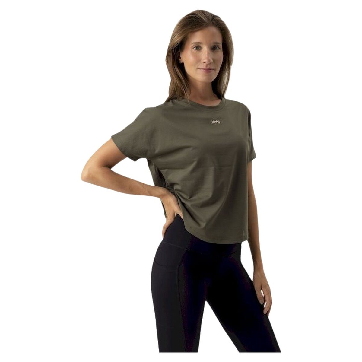 Women’s Short Sleeve T-Shirt Ditchil Aria Olive Women’s Short Sleeve T-Shirt Ditchil Aria Olive