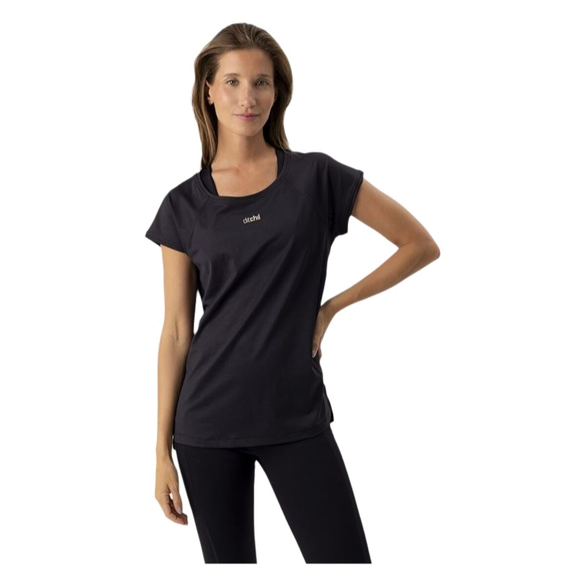 Womenâs Short Sleeve T-Shirt Ditchil Ditchill T-Shirt Ariana Black Womenâs Short Sleeve T-Shirt Ditchil Ditchill T-Shirt Ariana Black