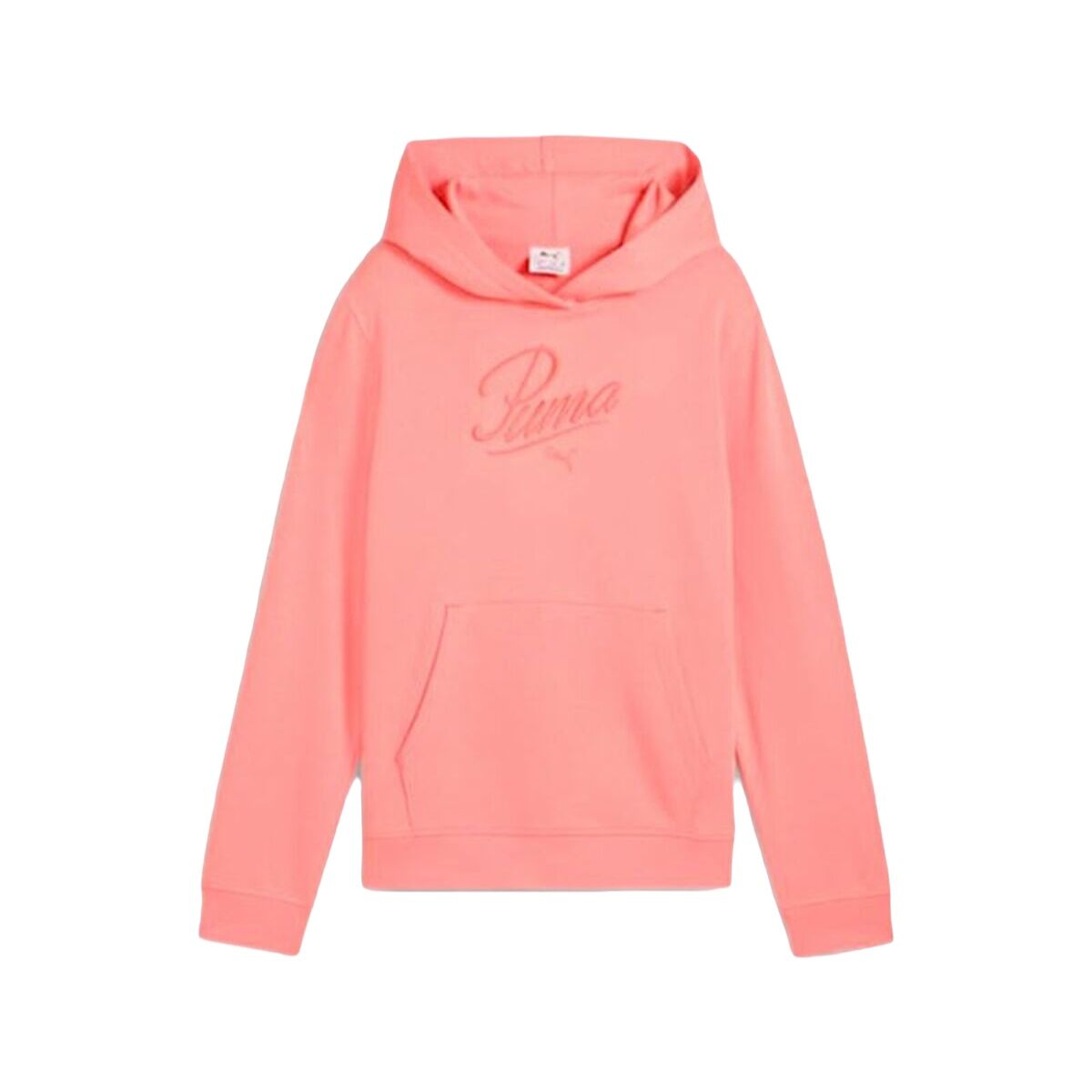 Hooded Sweatshirt for Girls Puma Puma Essentials Script Pink Coral