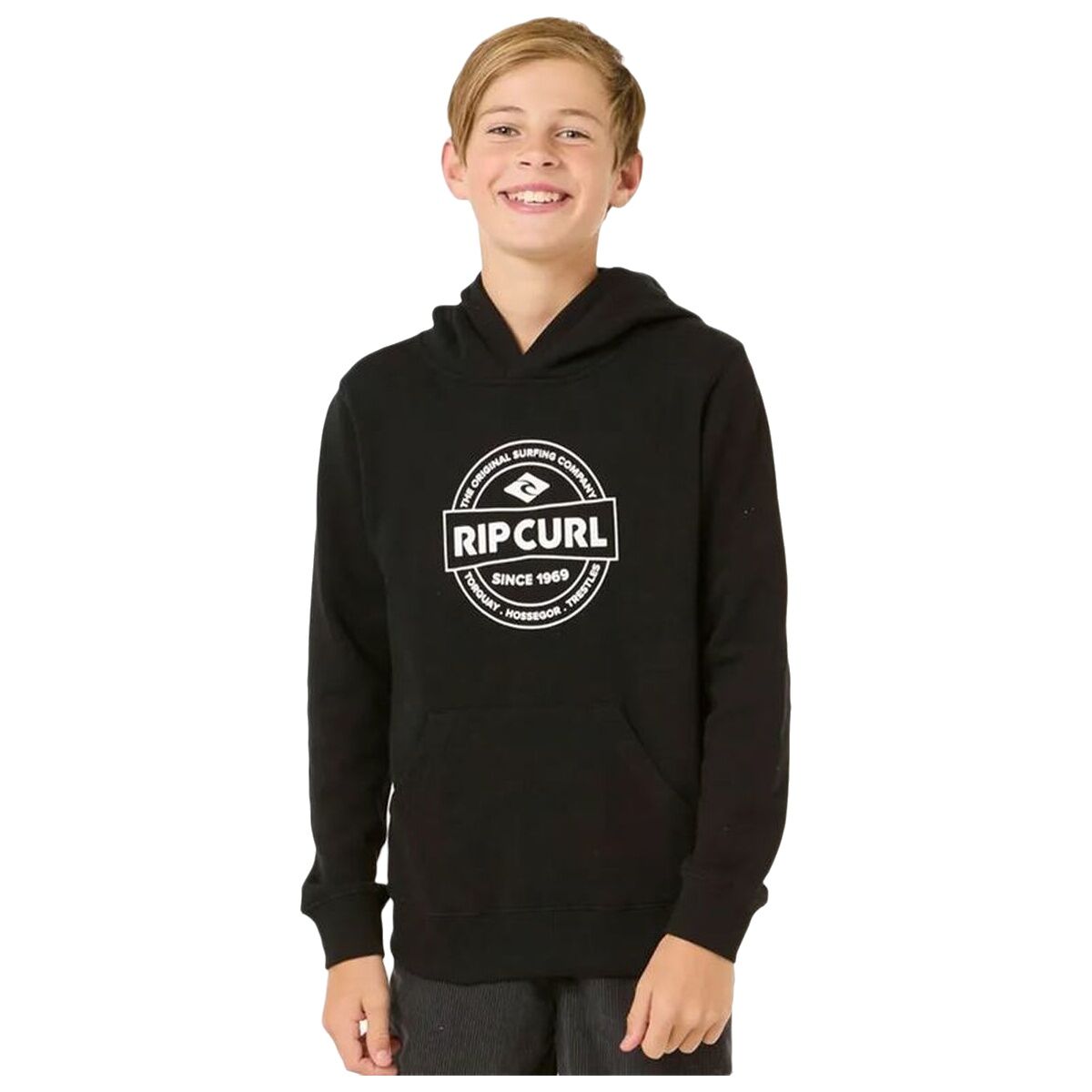Childrenâs Hoodie Rip Curl Stapler Hood Black Childrenâs Hoodie Rip Curl Stapler Hood Black