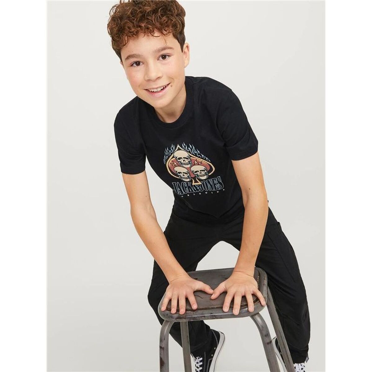 Child’s Short Sleeve T-Shirt Jack & Jones 12253965-C-N10 Black