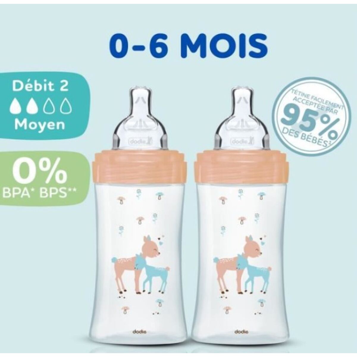 Set of baby’s bottles Dodie 3 uds