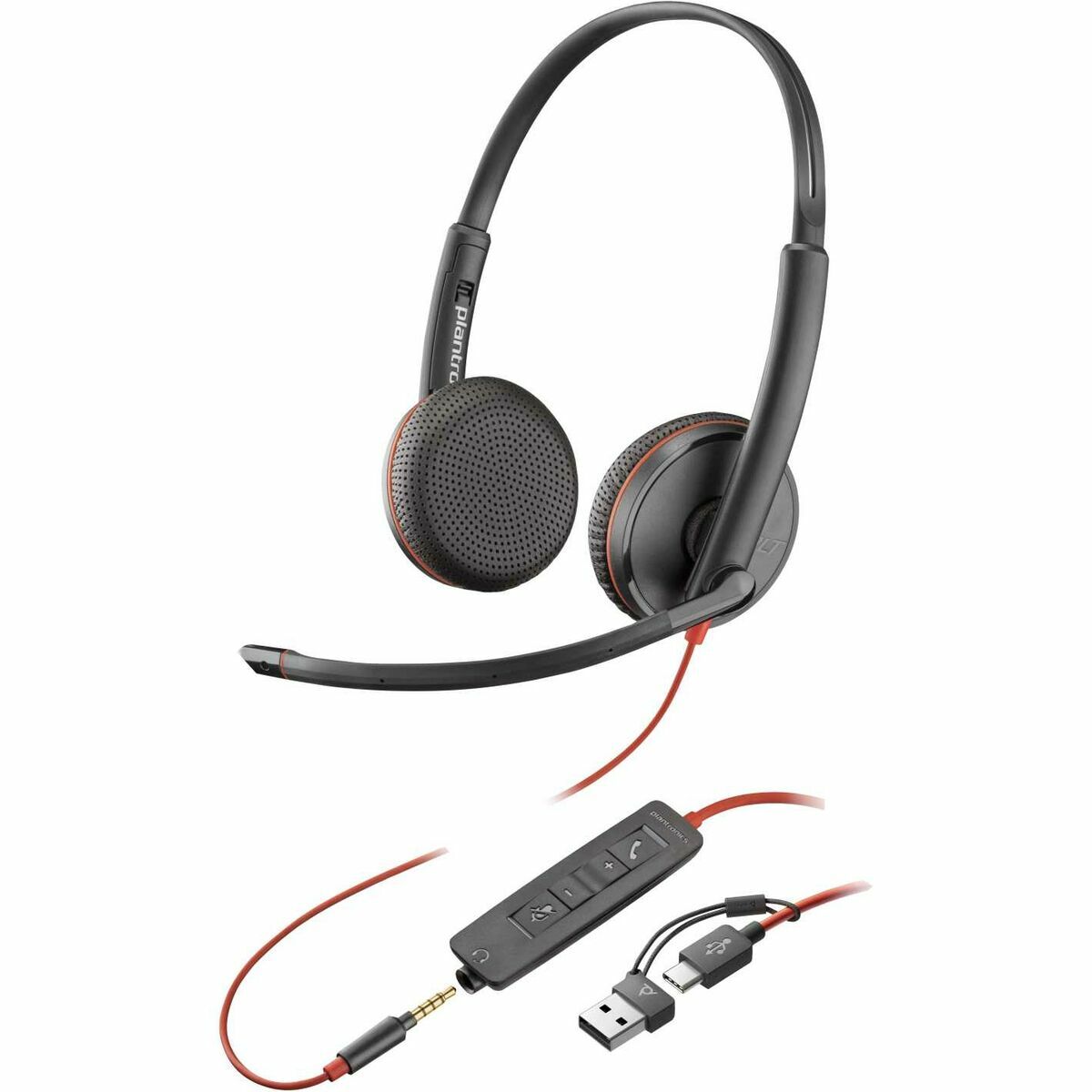 Headphones with Microphone Poly 8X229A6 Black