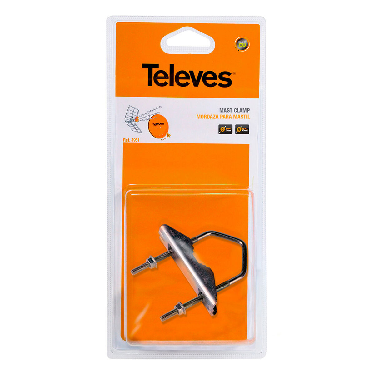 Mouth Gag TELEVES Ø 25-45 mm Flagpole Galvanised Steel Mouth Gag TELEVES Ø 25-45 mm Flagpole Galvanised Steel