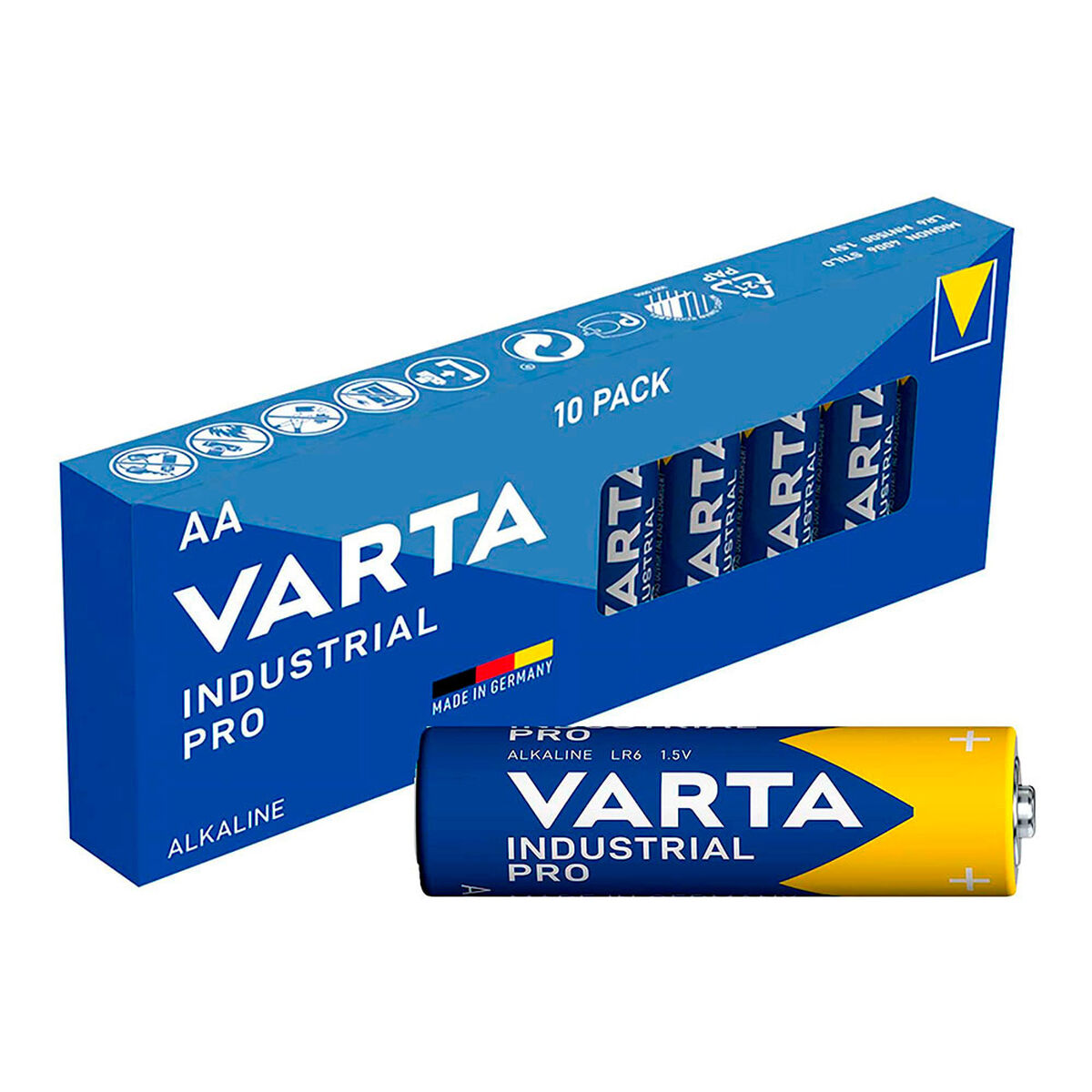 Batteries Varta Industrial Pro AA LR06 1,5 V (10Units) Batteries Varta Industrial Pro AA LR06 1,5 V (10Units)