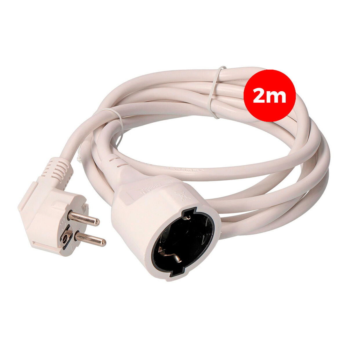Extension Lead EDM 23201 White 2 m Extension Lead EDM 23201 White 2 m