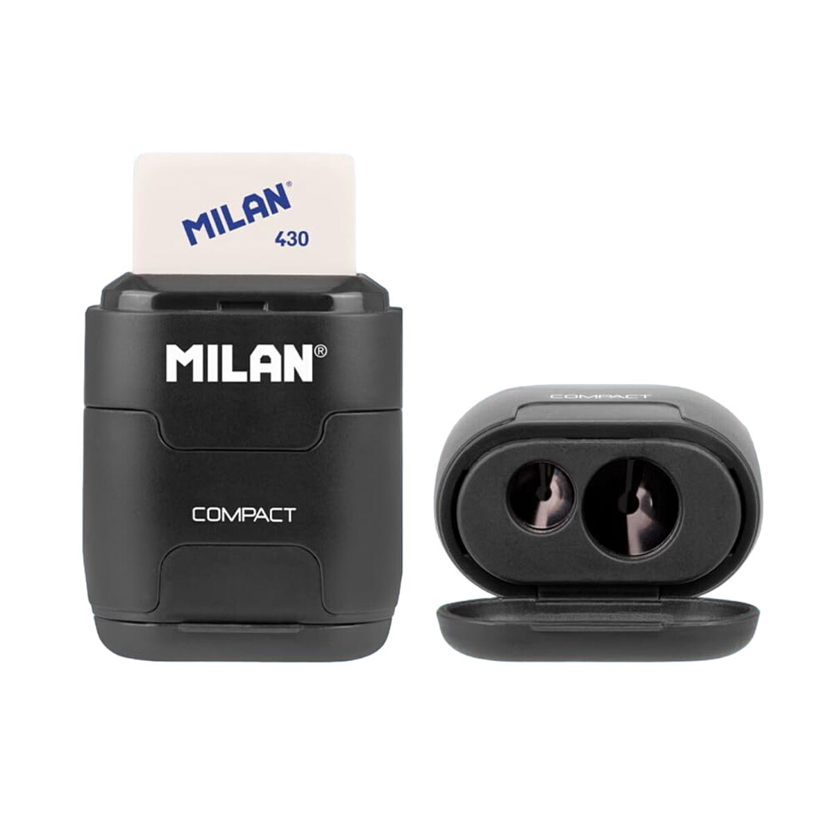 Pencil Sharpener Milan compactserie especial shadow Black Natural rubber Pencil Sharpener Milan compactserie especial shadow Black Natural rubber