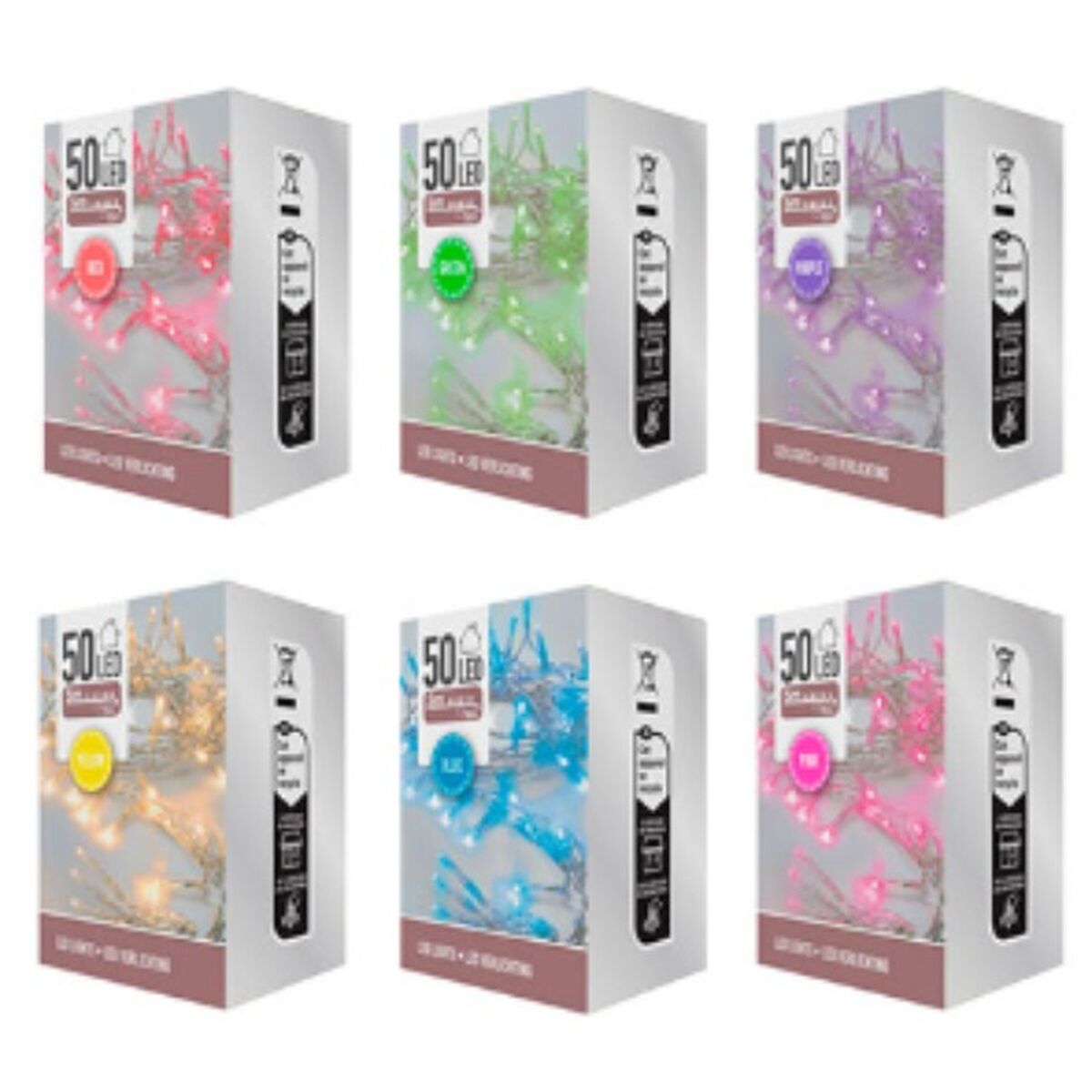 Wreath of LED Lights BASIC & CO Soft green 5 m