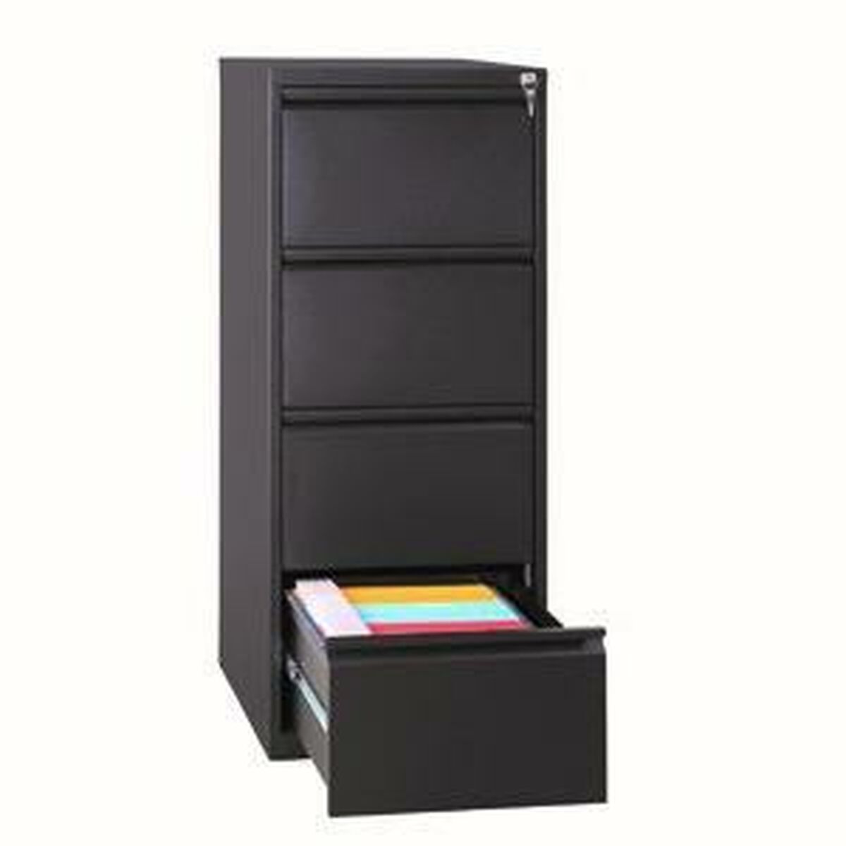 File Cupboard Bisley Black A4 132 x 46 x 62 cm File Cupboard Bisley Black A4 132 x 46 x 62 cm
