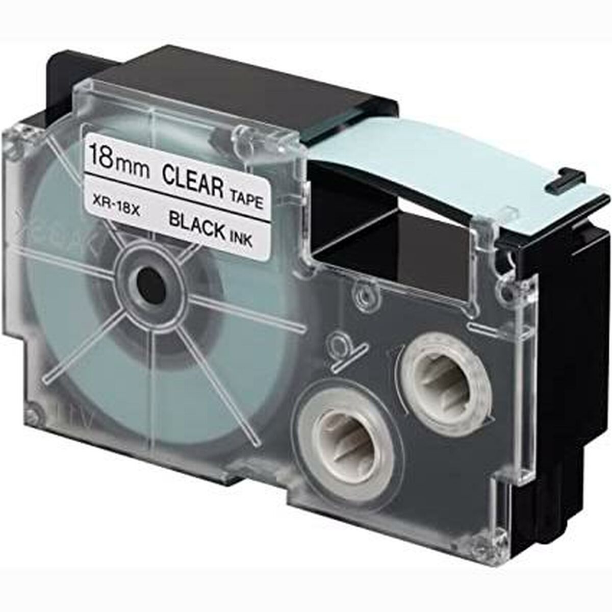 Laminated Tape for Labelling Machines Casio XR-18X Transparent Black Laminated Tape for Labelling Machines Casio XR-18X Transparent Black