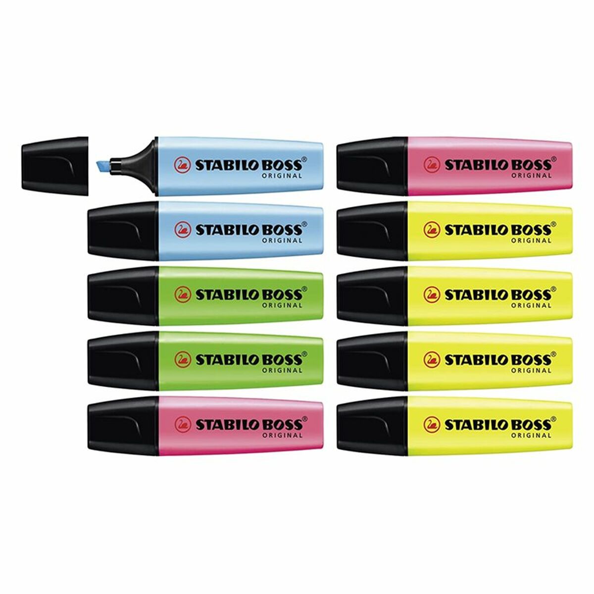 Fluorescent Marker Set Stabilo Boss Original 10 Pieces Multicolour Fluorescent Marker Set Stabilo Boss Original 10 Pieces Multicolour
