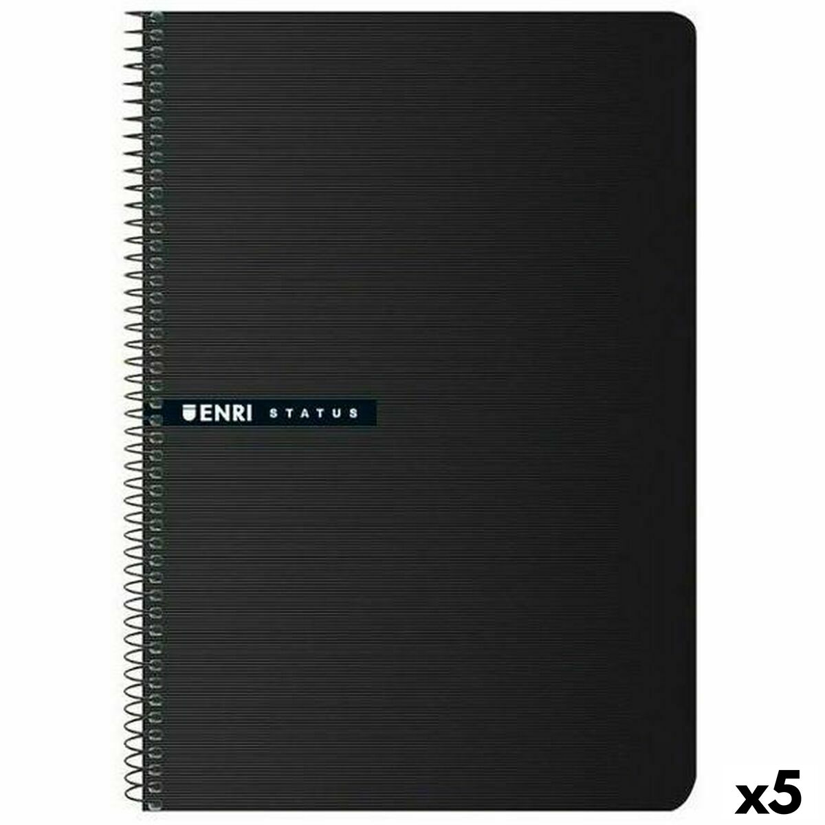 Notebook ENRI Status 100 Sheets A4 Black (5 Units) Notebook ENRI Status 100 Sheets A4 Black (5 Units)