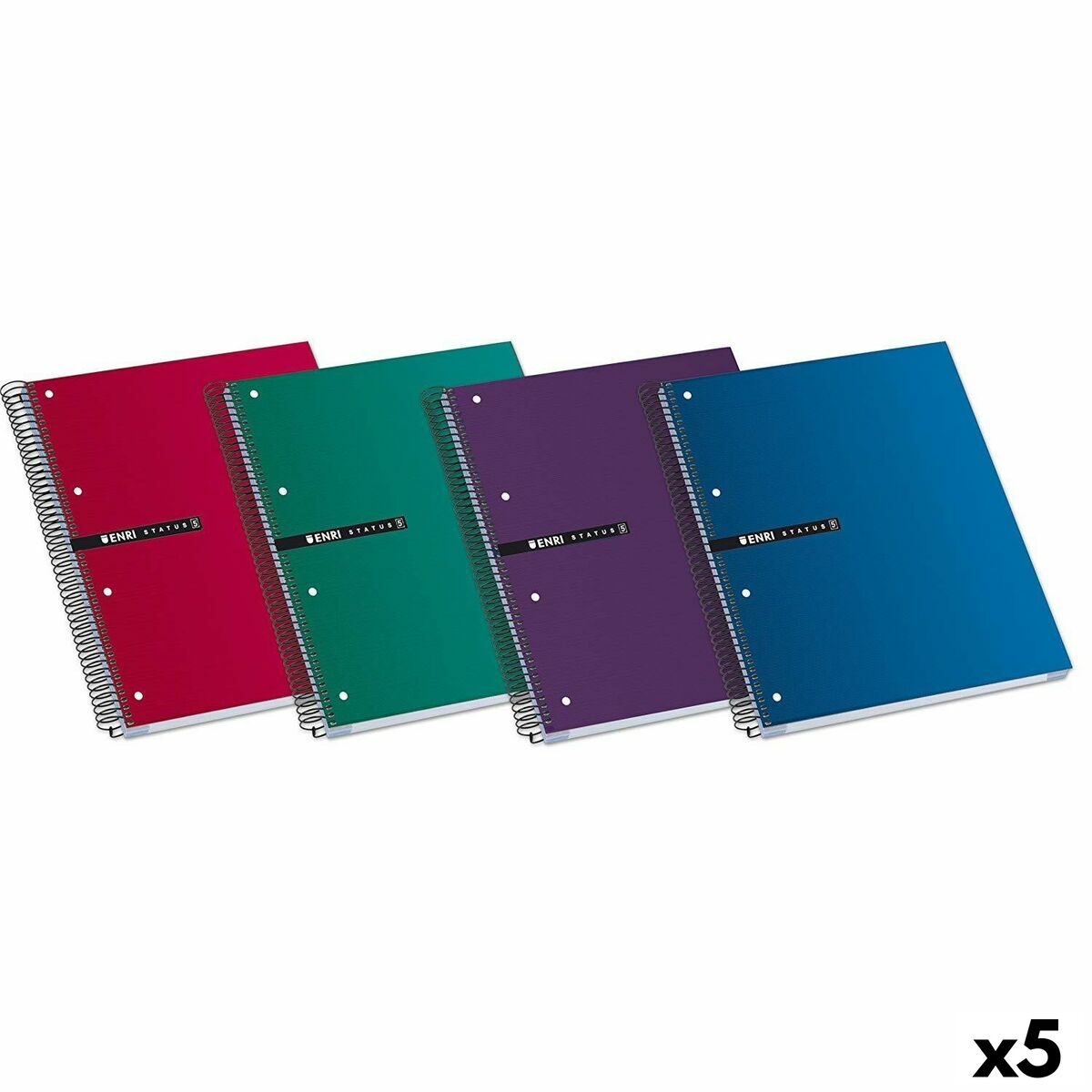 Notebook ENRI Multicolour A4 160 Sheets (5 Units) Notebook ENRI Multicolour A4 160 Sheets (5 Units)