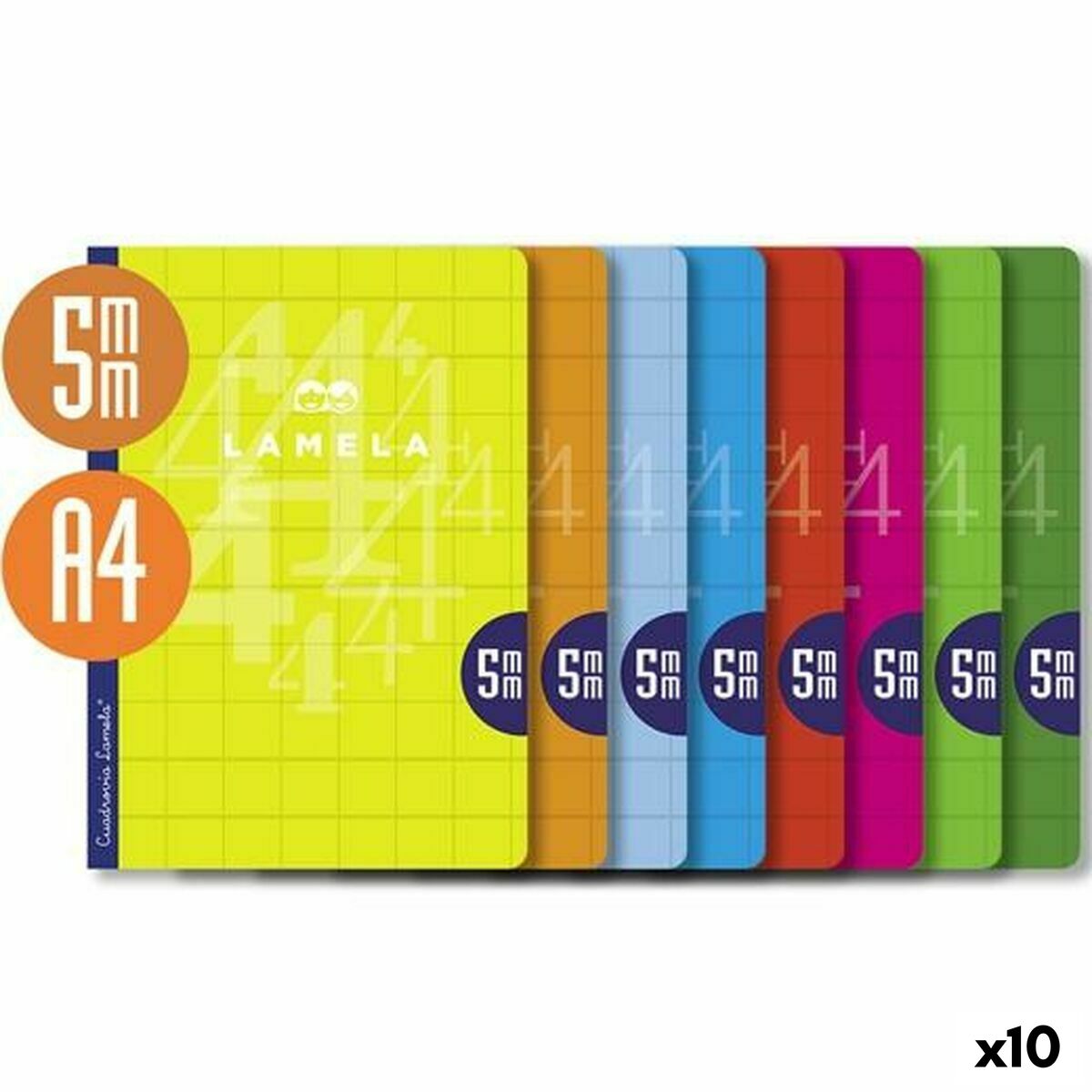 Notebook Lamela Multicolour A4 (10 Units) Notebook Lamela Multicolour A4 (10 Units)