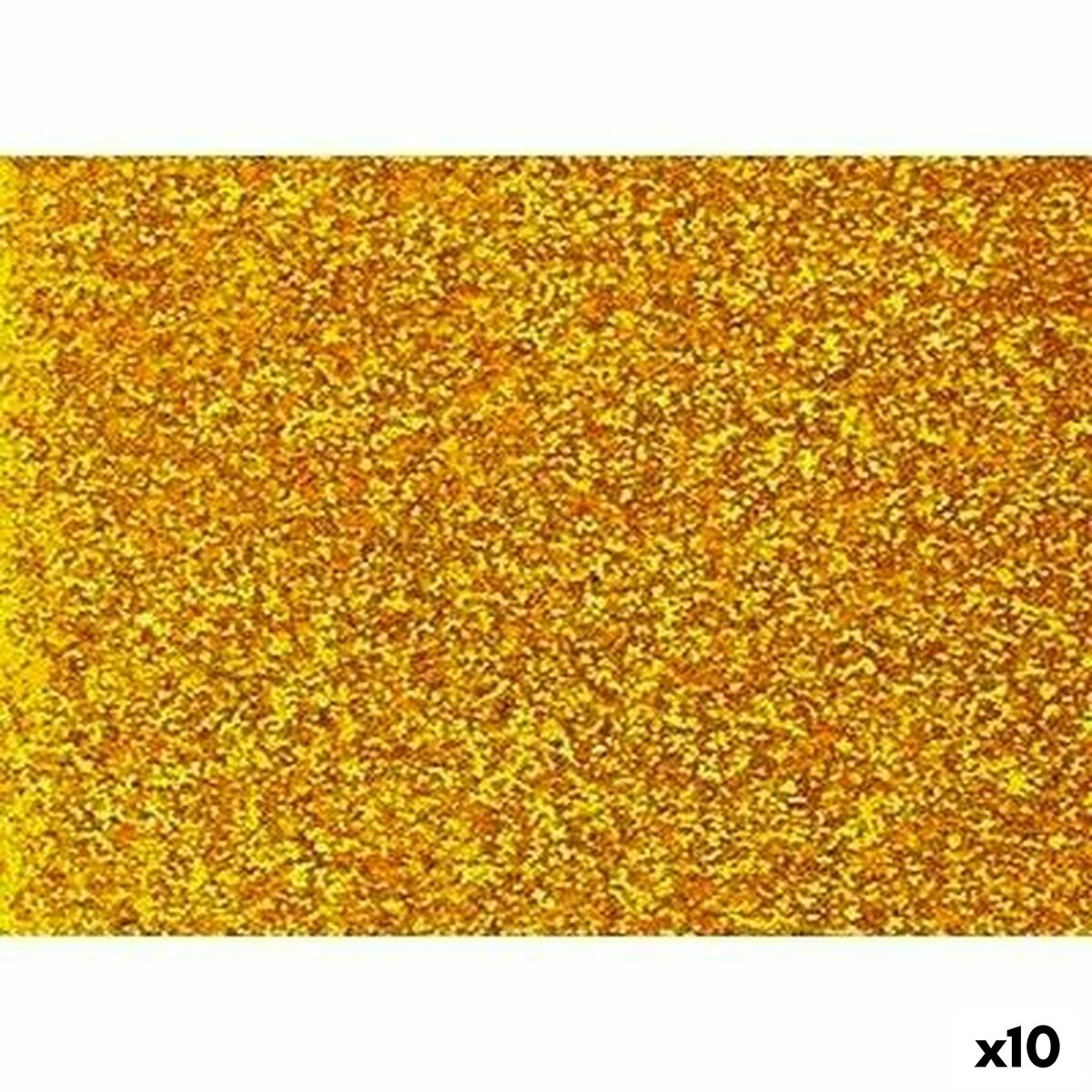 Eva Rubber Fama Golden 20 x 30 cm Glitter (10 Units) Eva Rubber Fama Golden 20 x 30 cm Glitter (10 Units)