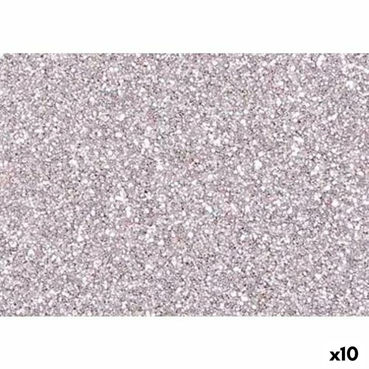 Eva Rubber Fama Silver 20 x 30 cm Glitter (10 Units) Eva Rubber Fama Silver 20 x 30 cm Glitter (10 Units)
