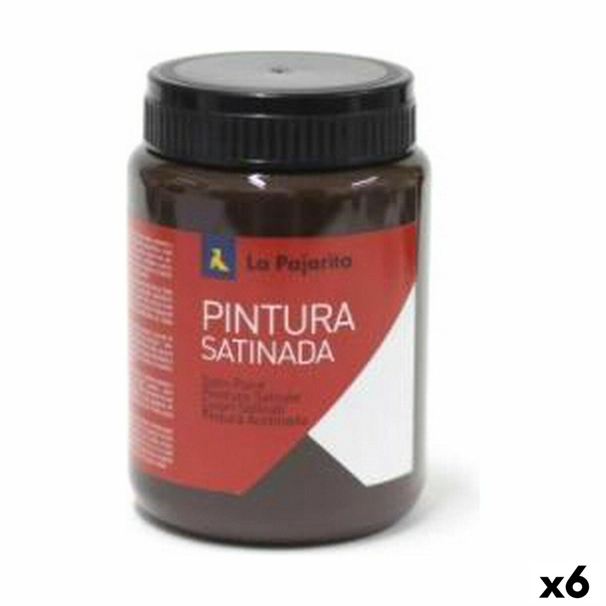 Tempera La Pajarita L-15 6 Pieces Dark brown School Satin finish Tempera La Pajarita L-15 6 Pieces Dark brown School Satin finish