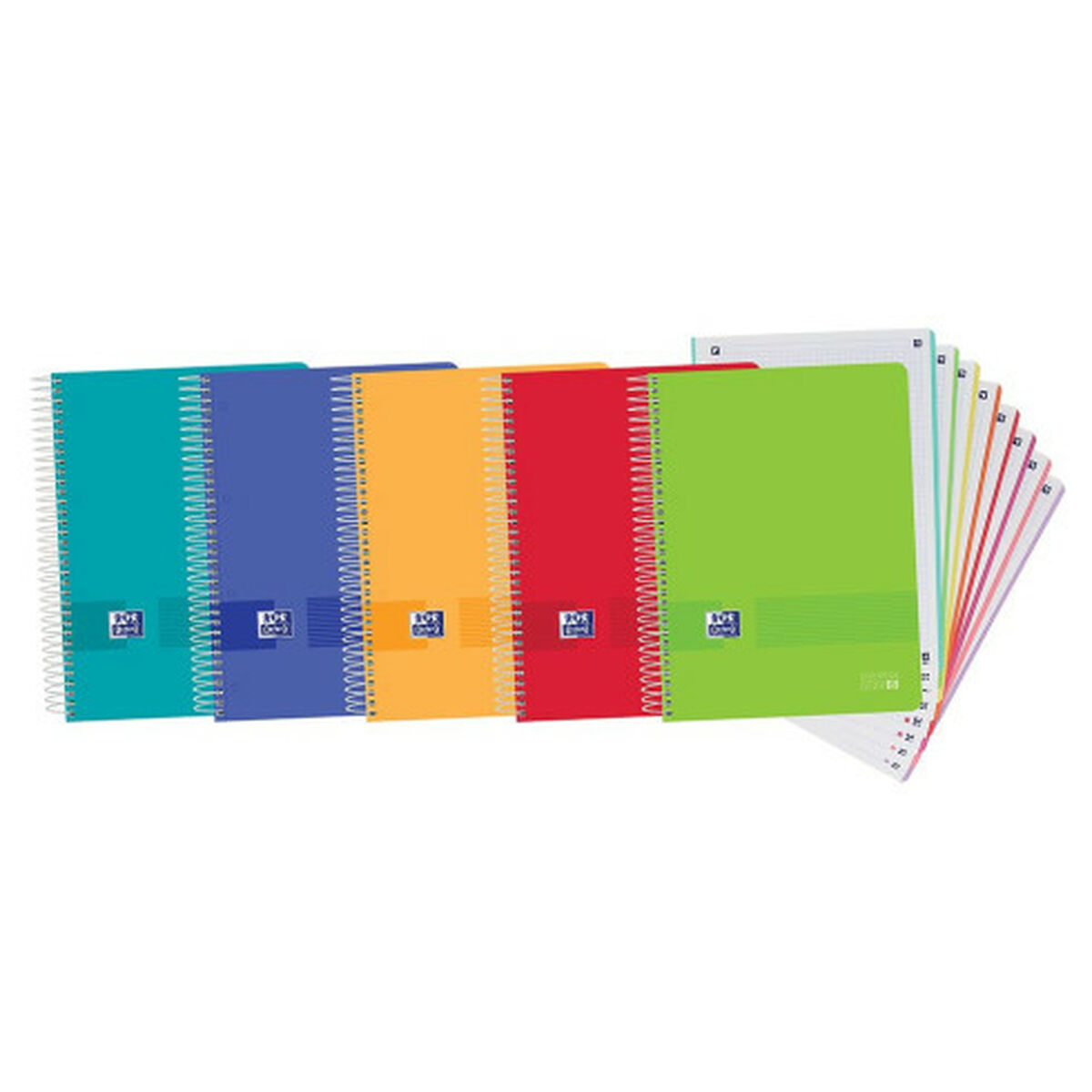 Set of exercise books Oxford Multicolour A4 160 Sheets (5 Units)