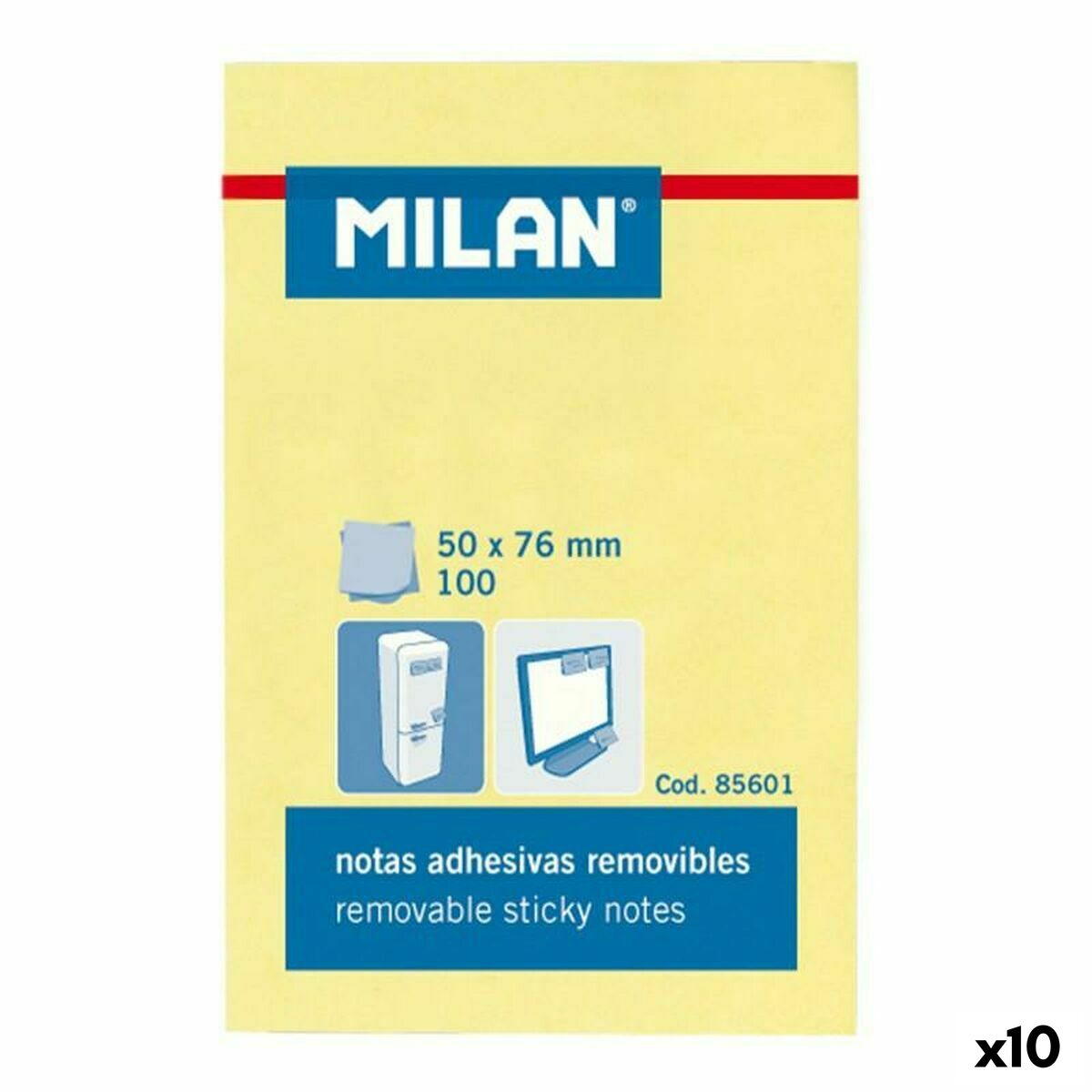Sticky Notes Milan Yellow 56 x 76 mm (10 Units) Sticky Notes Milan Yellow 56 x 76 mm (10 Units)