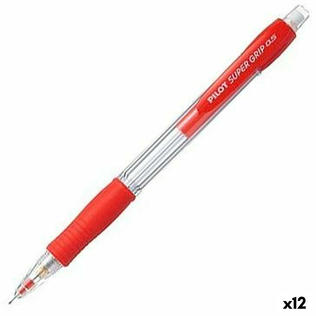 Pencil Lead Holder Pilot Super Grip Red 0,5 mm (12 Units) Pencil Lead Holder Pilot Super Grip Red 0,5 mm (12 Units)