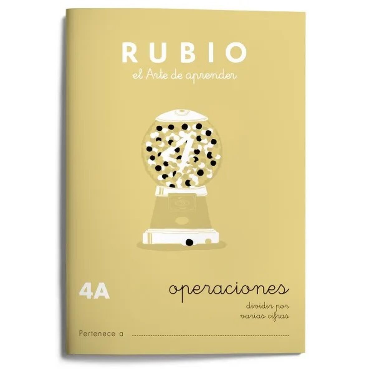 Maths exercise book Rubio NÂº4A A5 Spanish 20 Sheets (10 Units)