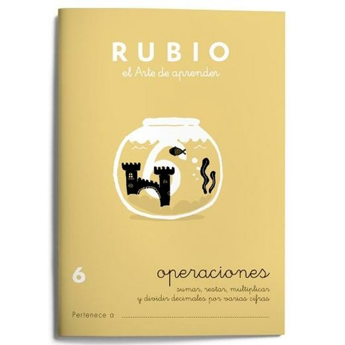 Maths exercise book Rubio NÂº 6 A5 Spanish 20 Sheets (10 Units)