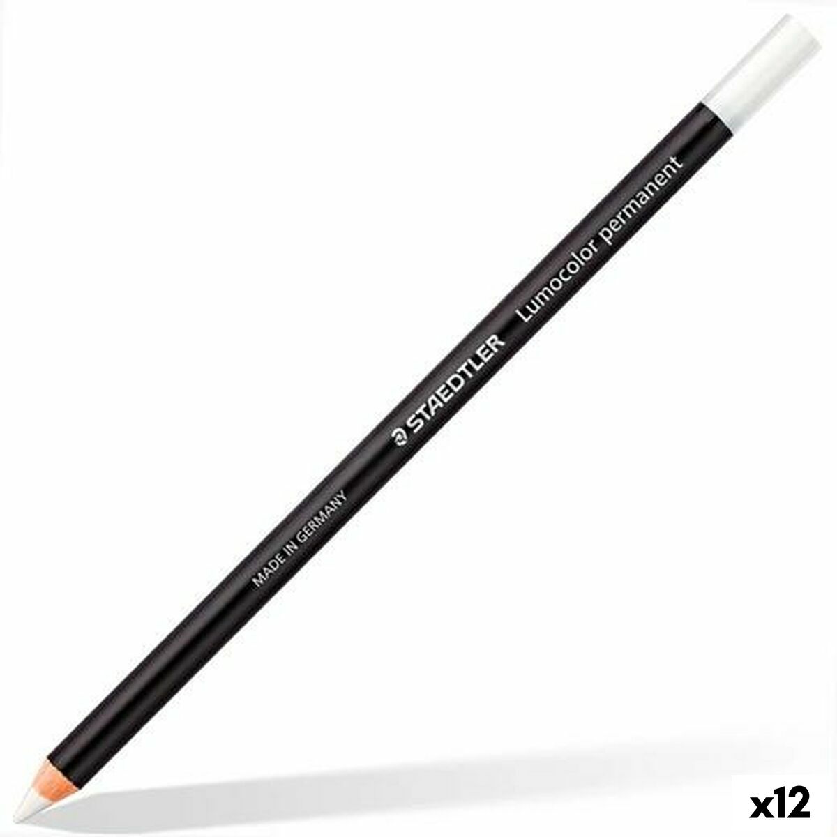 Pencils Staedtler Lumocolor Permanent Glasochrom Permanent White (12 Units) Pencils Staedtler Lumocolor Permanent Glasochrom Permanent White (12 Units)