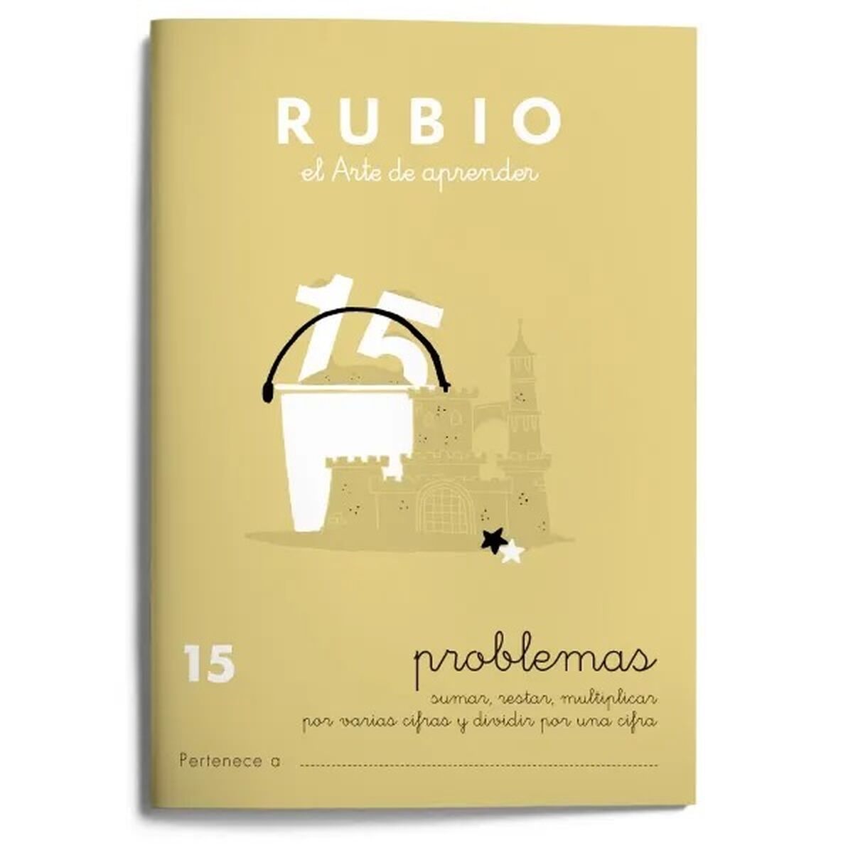 Maths exercise book Rubio NÂº15 A5 Spanish 20 Sheets (10 Units)