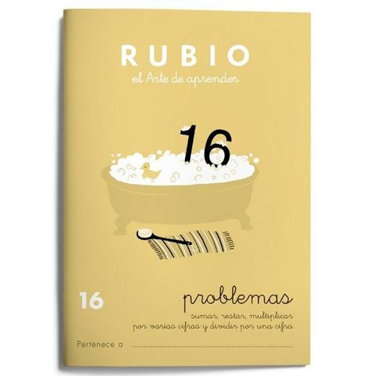 Maths exercise book Rubio NÂº 16 A5 Spanish 20 Sheets (10 Units)