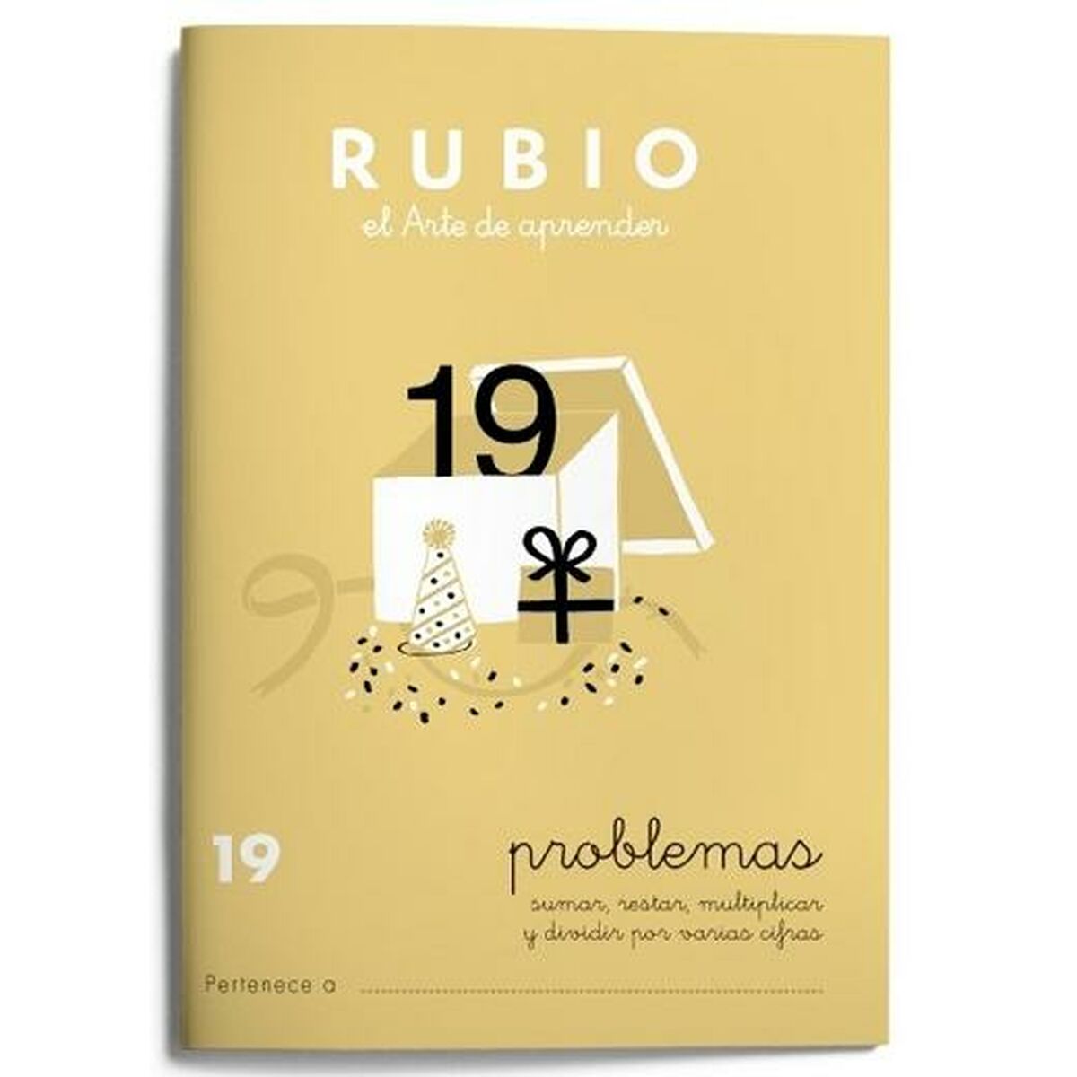 Maths exercise book Rubio NÂº19 A5 Spanish 20 Sheets (10 Units)