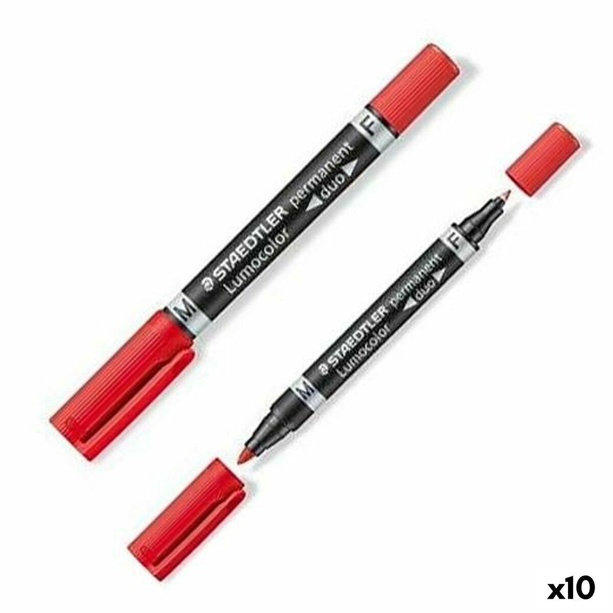 Permanent marker Staedtler Lumocolor 348 Double Red (10 Units) Permanent marker Staedtler Lumocolor 348 Double Red (10 Units)