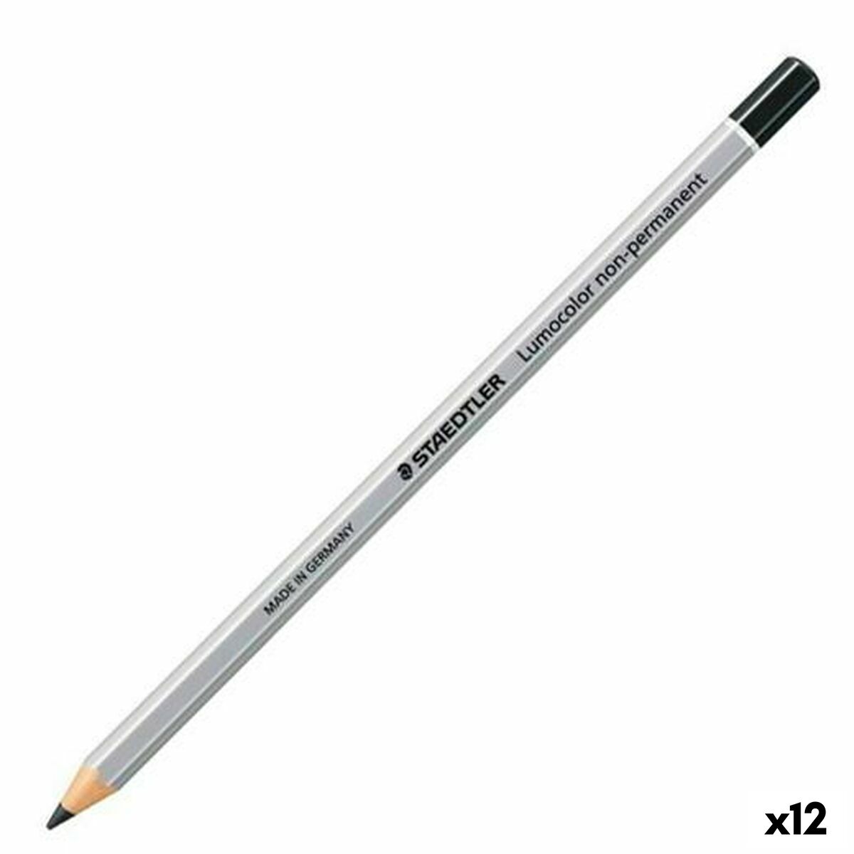 Marker Pen Staedtler Non-Permanent Black (12 Units) Marker Pen Staedtler Non-Permanent Black (12 Units)