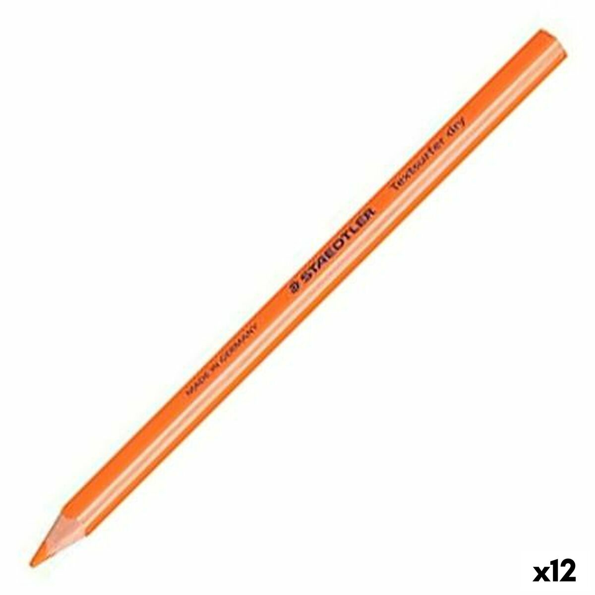 Fluorescent Marker Staedtler Pencil Orange (12 Units) Fluorescent Marker Staedtler Pencil Orange (12 Units)