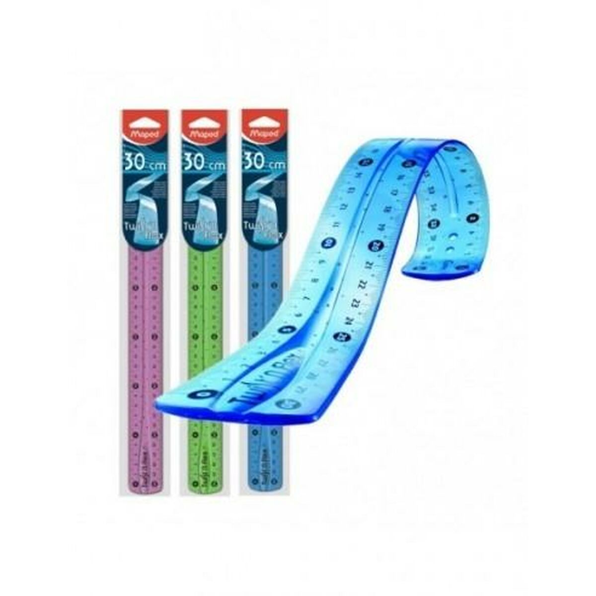Geometry set Maped Twist’n Flex Multicolour 30 cm (20 Units)