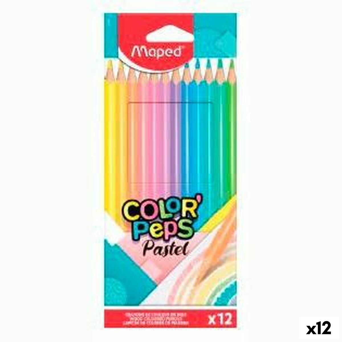 Colouring pencils Maped Color’ Peps Multicolour 12 Pieces (12 Units) Colouring pencils Maped Color’ Peps Multicolour 12 Pieces (12 Units)
