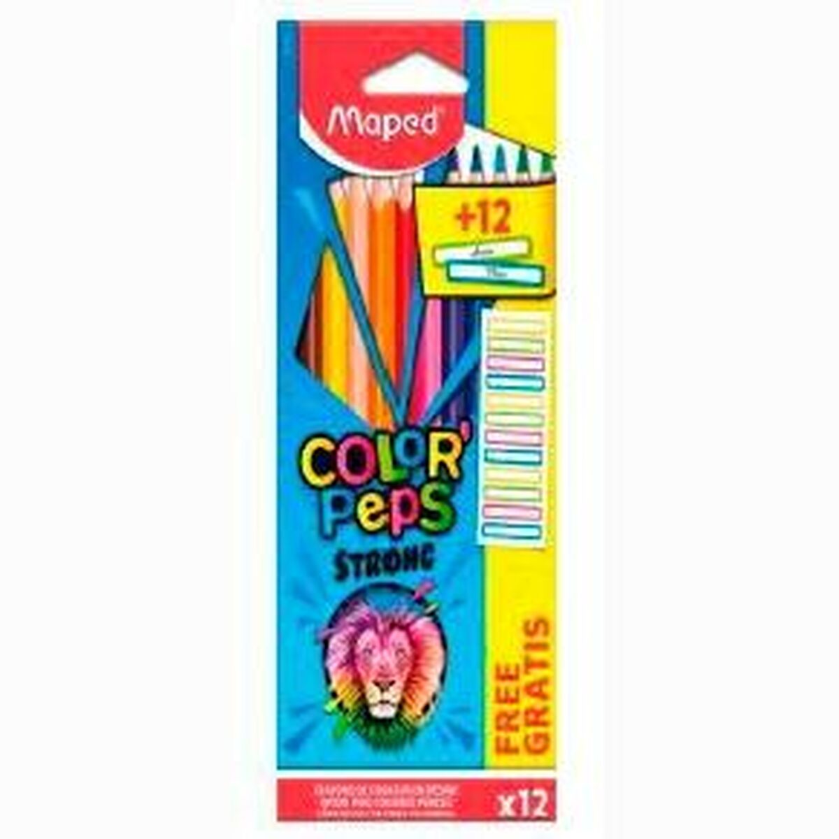 Colouring pencils Maped Color’ Peps Strong Multicolour 12 Pieces (12 Units)