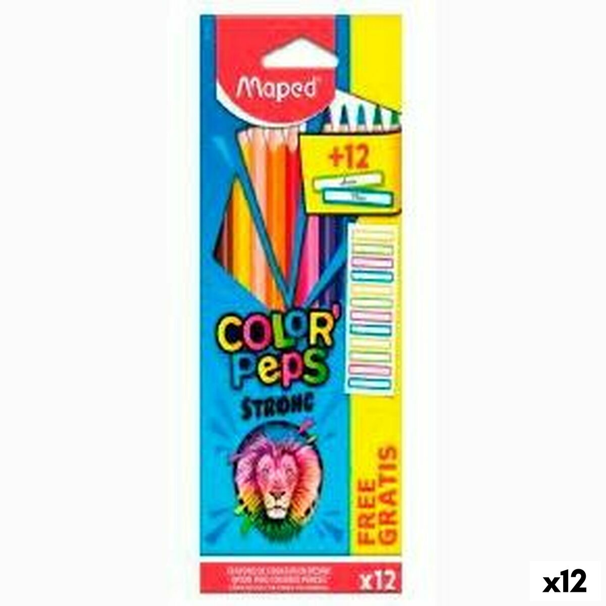 Colouring pencils Maped Color’ Peps Strong Multicolour 12 Pieces (12 Units)