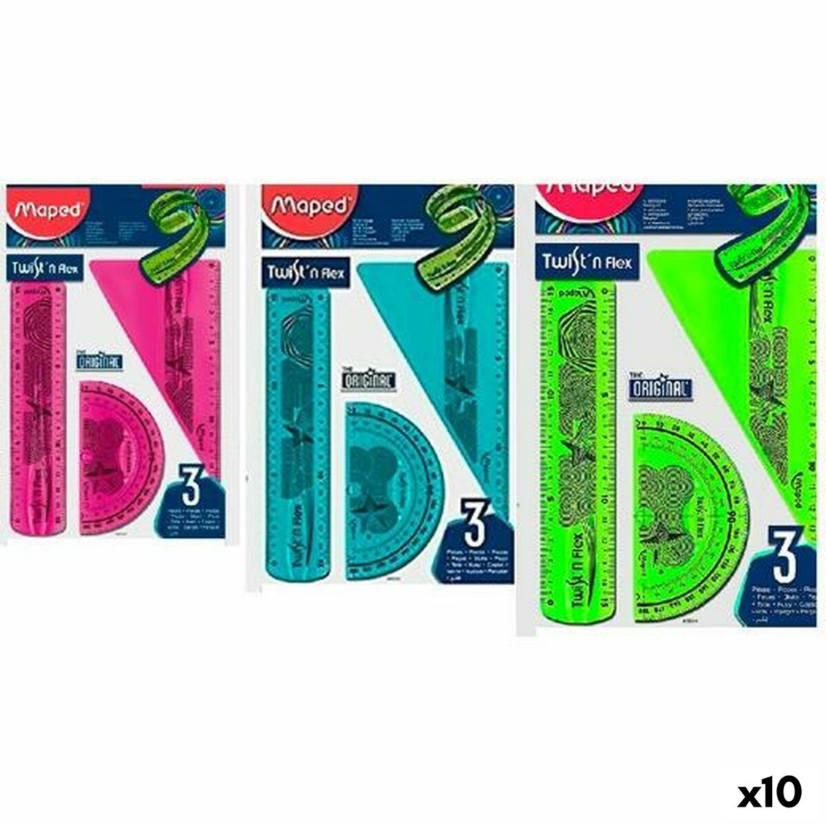 Geometry set Maped Twist’n Flex Original 3 Pieces 10Units